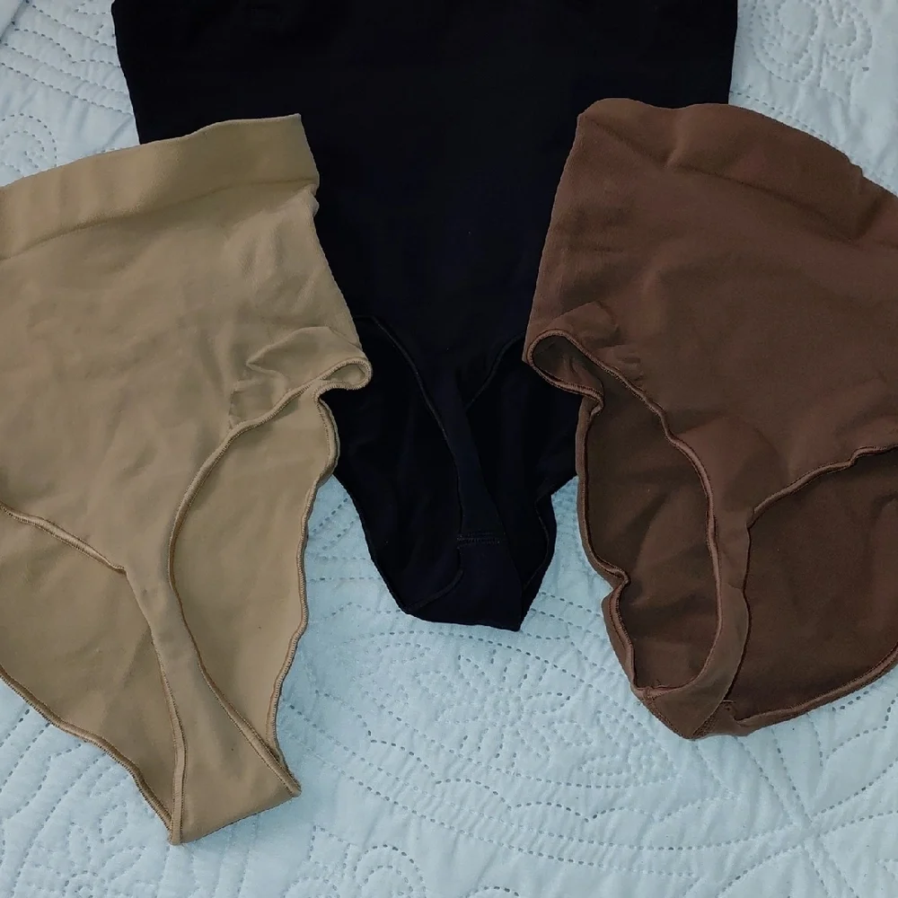 NEW Set of Three Thongs - Black, Tan, Brown